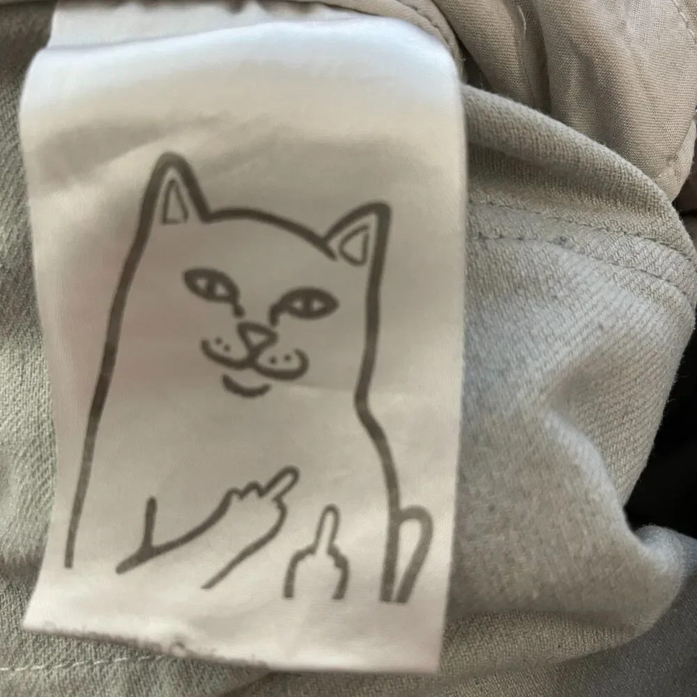 RipNDip Gray Doodle Print Jeans Unisex‎ Size 30